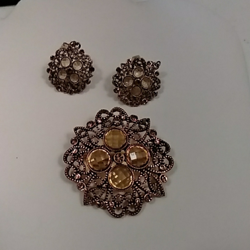 Daybreak pin and matching earrings Premier Designs